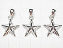 Silver925 Star Pendant 22x18mm No coating 1pc