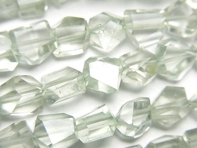Améthyste Verte de Haute Qualité AAA - Pépite Facettée en demi ou 1 fil (env. 7 pouces/18 cm)