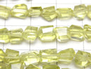 [Video]High Quality Lemon Quartz AAA- Faceted Nugget half or 1strand beads (aprx.7inch/18cm)
