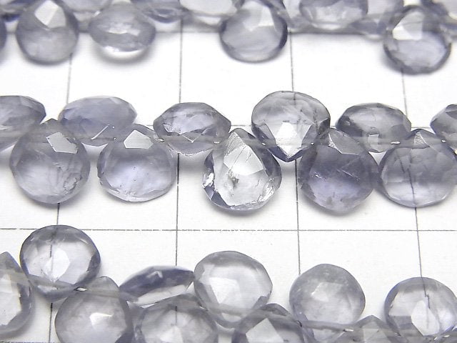 [Video]High Quality Iolite AA Chestnut Faceted Briolette 1strand beads (aprx.8inch/20cm)