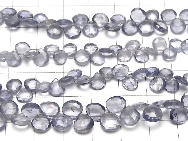 [Video]High Quality Iolite AA Chestnut Faceted Briolette 1strand beads (aprx.8inch/20cm)