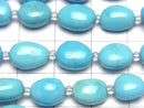 [Video] Kingman Turquoise AAA- Oval (Smooth) half or 1strand beads (aprx.17inch/42cm)