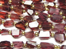 [Video]High Quality Mozambique Garnet AAA- Faceted Nugget 1strand (23pcs)