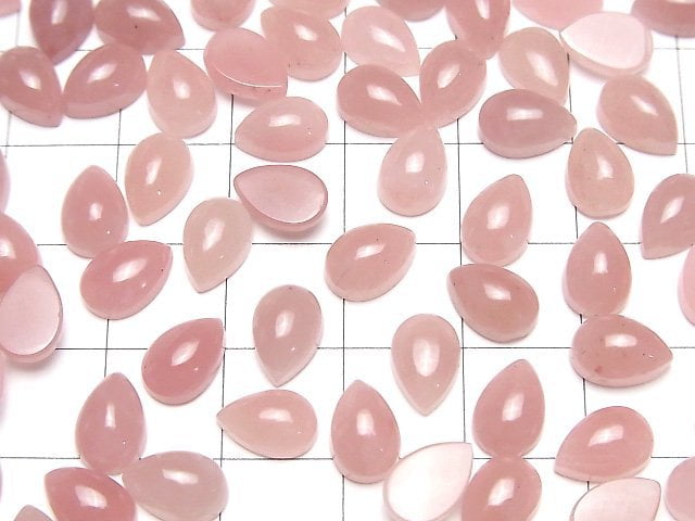 [Video]Guava Quartz AAA Pear shape Cabochon 9x6mm 3pcs