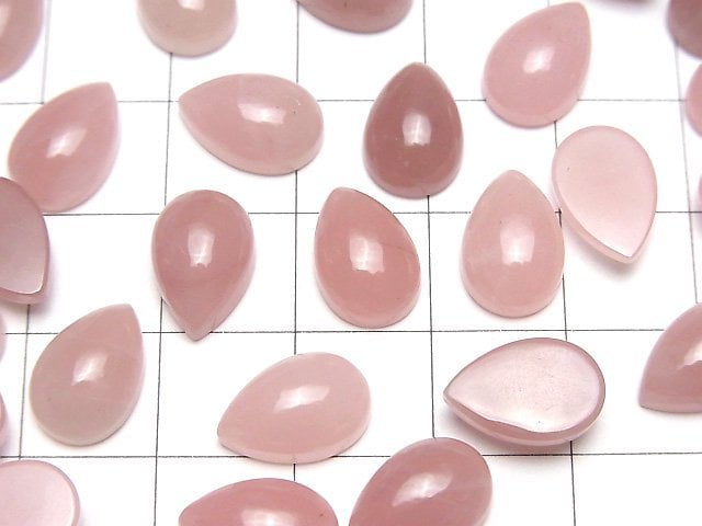 [Video]Guava Quartz AAA Pear shape Cabochon 12x8mm 2pcs