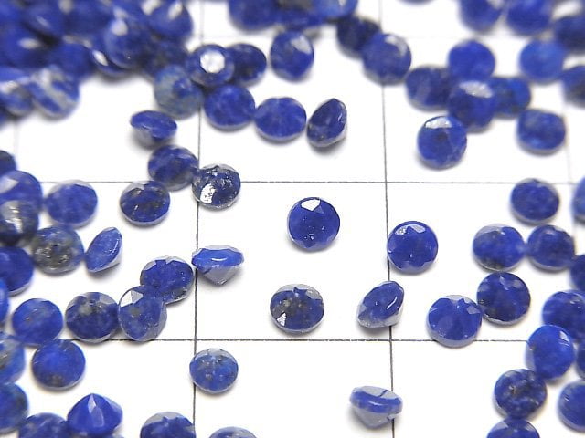 [Video] Lapislazuli AA++ Loose stone Round Faceted 3x3mm 10pcs