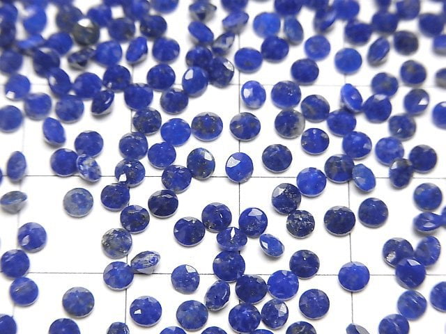 [Video] Lapislazuli AA++ Loose stone Round Faceted 3x3mm 10pcs