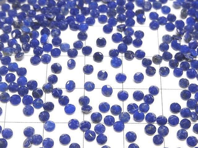 [Video] Lapislazuli AA++ Loose stone Round Faceted 3x3mm 10pcs