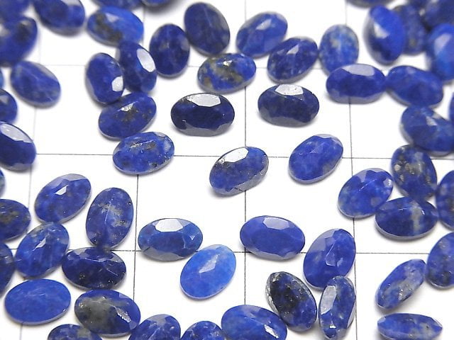 [Video] Lapislazuli AA++ Loose stone Oval Faceted 6x4mm 10pcs