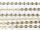14KGF Starburst Design Chain 4mm 10cm
