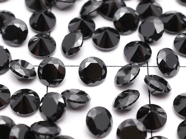 [Video]Cubic Zirconia AAA Loose stone Round Faceted 3x3mm [Black] 20pcs