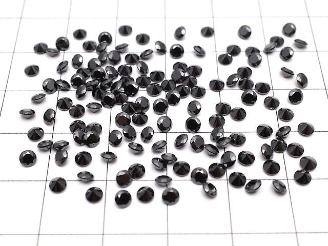 [Video]Cubic Zirconia AAA Loose stone Round Faceted 3x3mm [Black] 20pcs