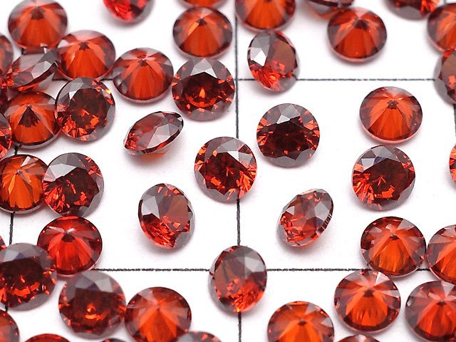 [Video]Cubic Zirconia AAA Loose stone Round Faceted 3x3mm [Garnet] 20pcs