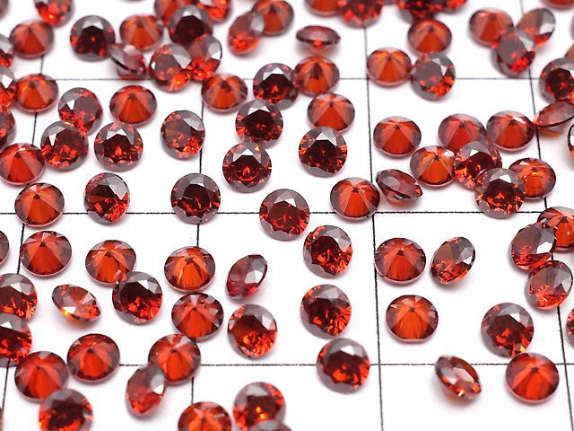 [Video]Cubic Zirconia AAA Loose stone Round Faceted 3x3mm [Garnet] 20pcs