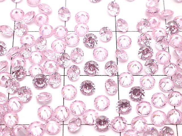 [Video]Cubic Zirconia AAA Loose stone Round Faceted 3x3mm [Pink] 20pcs