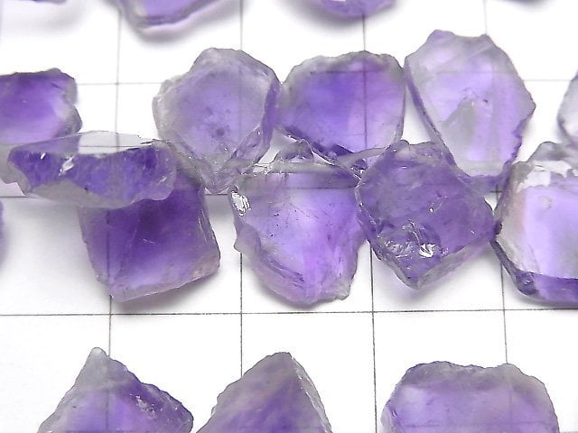 [Video]High Quality Amethyst AA++ Rough Slice Faceted half or 1strand beads (aprx.6inch/16cm)