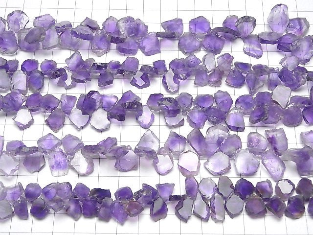 [Video]High Quality Amethyst AA++ Rough Slice Faceted half or 1strand beads (aprx.6inch/16cm)