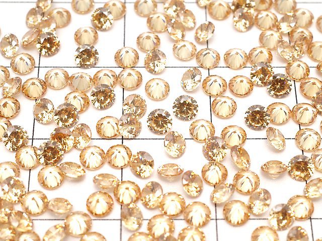 [Video]Cubic Zirconia AAA Loose stone Round Faceted 3x3mm [Champagne] 20pcs