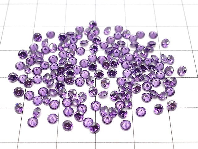 [Video]Cubic Zirconia AAA Loose stone Round Faceted 3x3mm [Amethyst] 20pcs