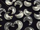[Video]Lemon Quartz AAA- Moon Motif 13-15mm [Half Drilled Hole] 2pcs