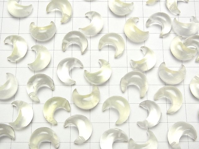 [Video]Lemon Quartz AAA- Moon Motif 13-15mm [Half Drilled Hole] 2pcs