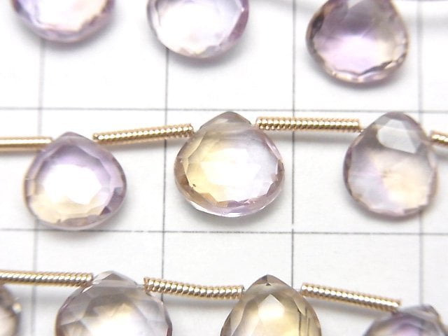 [Video]High Quality Amethyst xCitrine AAA- Chestnut Faceted Briolette 1strand (15pcs)