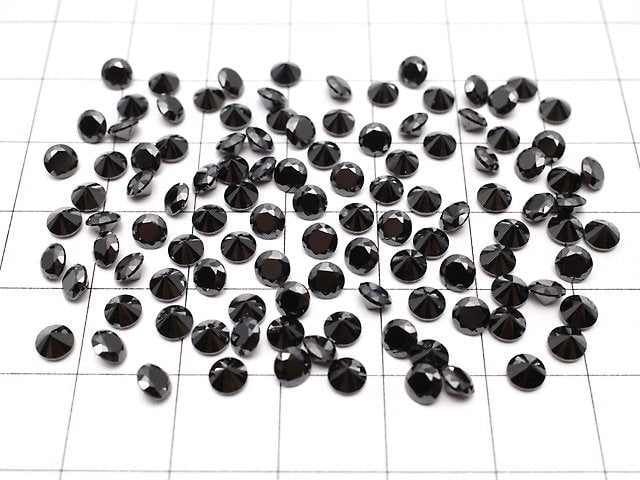 [Video]Cubic Zirconia AAA Loose stone Round Faceted 4x4mm [Black] 20pcs