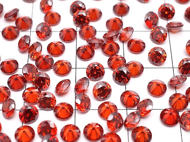 [Video]Cubic Zirconia AAA Loose stone Round Faceted 4x4mm [RUBY] 20pcs
