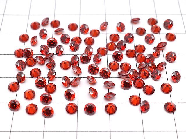 [Video]Cubic Zirconia AAA Loose stone Round Faceted 4x4mm [RUBY] 20pcs