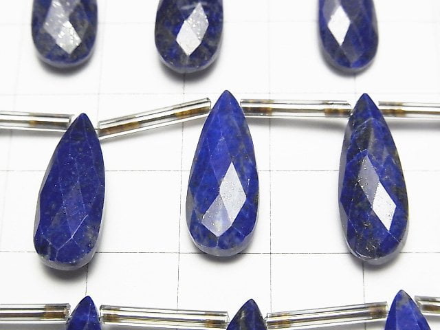 [Video] Lapislazuli AA++ Pear shape Faceted Briolette 20x8mm 1strand (8pcs )