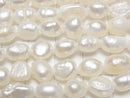 [Video]Fresh Water Pearl AA Baroque 8-9mm White 1strand beads (aprx.14inch/34cm)