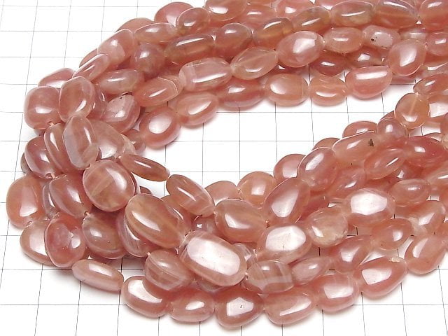 [Video]High Quality Peruvian Rhodochrosite AA++ Nugget half or 1strand beads (aprx.15inch/37cm)