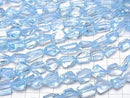[Video]High Quality Sky Blue Topaz AA++ Faceted Nugget half or 1strand beads (aprx.15inch/36cm)