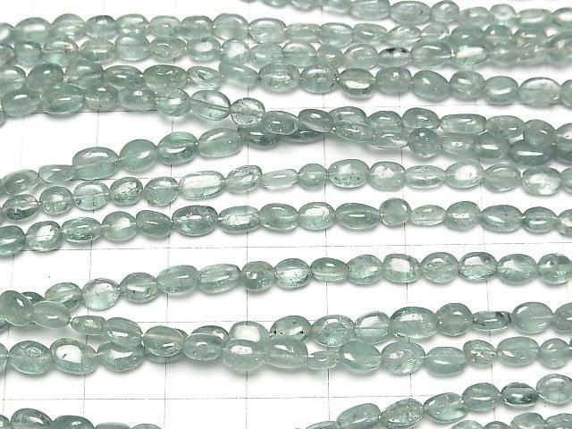 [Video]Nigerian Blue Tourmaline AA++ Oval -Nugget [S size] half or 1strand beads (aprx.16inch/40cm)