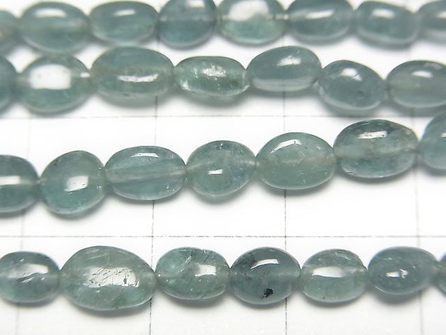 [Video]Nigerian Blue Tourmaline AA++ Oval -Nugget [M size] half or 1strand beads (aprx.16inch/40cm)