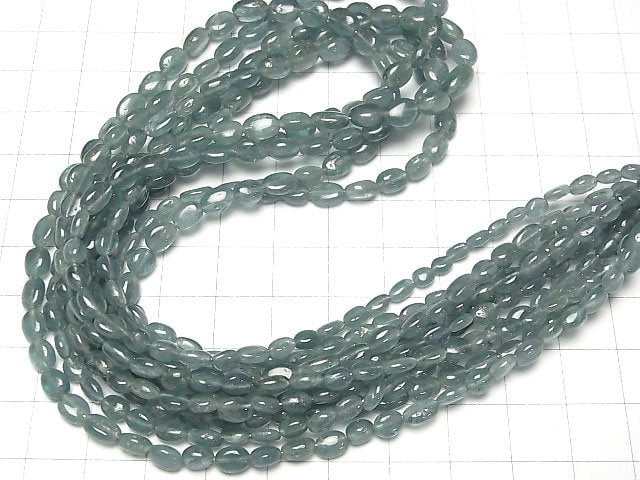 [Video]Nigerian Blue Tourmaline AA++ Oval -Nugget [M size] half or 1strand beads (aprx.16inch/40cm)