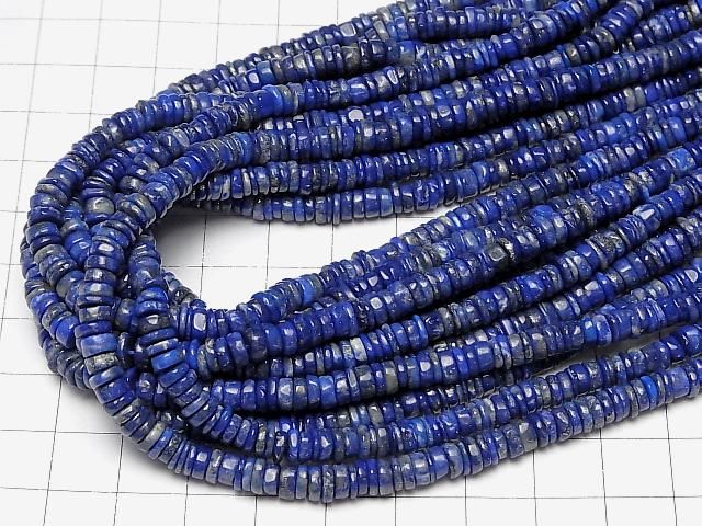 [Video] Lapislazuli AA++ Rondelle (Heishi) 1strand beads (aprx.16inch/40cm)