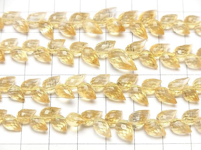 [Video]High Quality Citrine AAA Flower Bud Faceted Briolette 1strand beads (aprx.6inch/16cm)