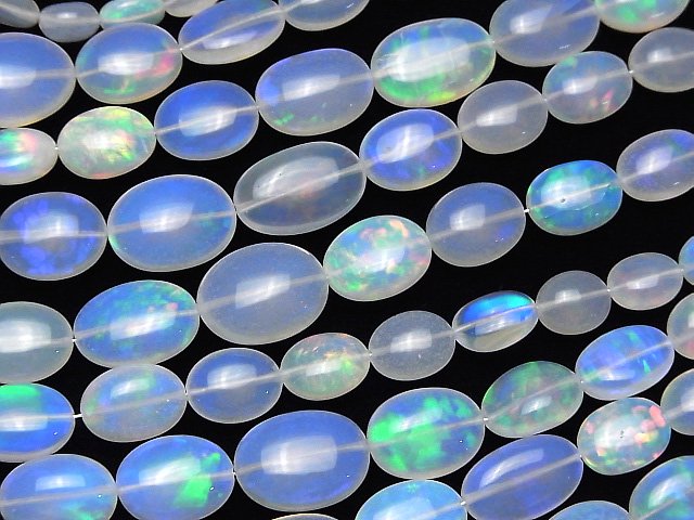 [Video]High Quality Water Opal AAA Oval half or 1strand beads (aprx.17inch/42cm)