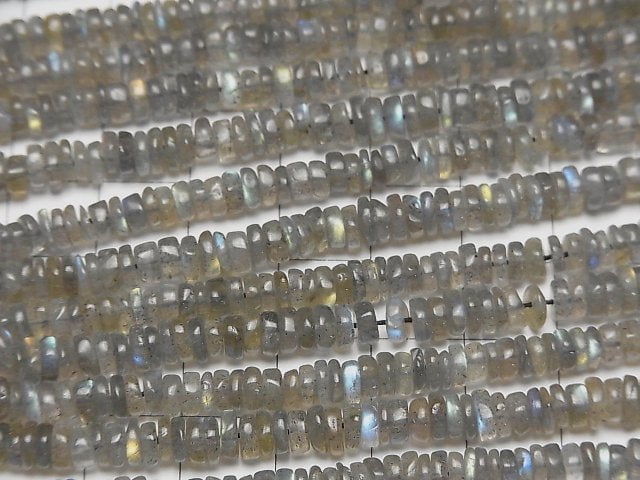 [Video]Labradorite AA++ Rondelle (Heishi)5-6mm 1strand beads (aprx.15inch/38cm)
