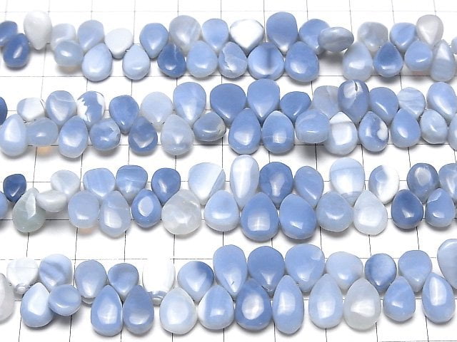 [Video]Owy Blue Opal Pear shape (Smooth) half or 1strand beads (aprx.6inch/16cm)