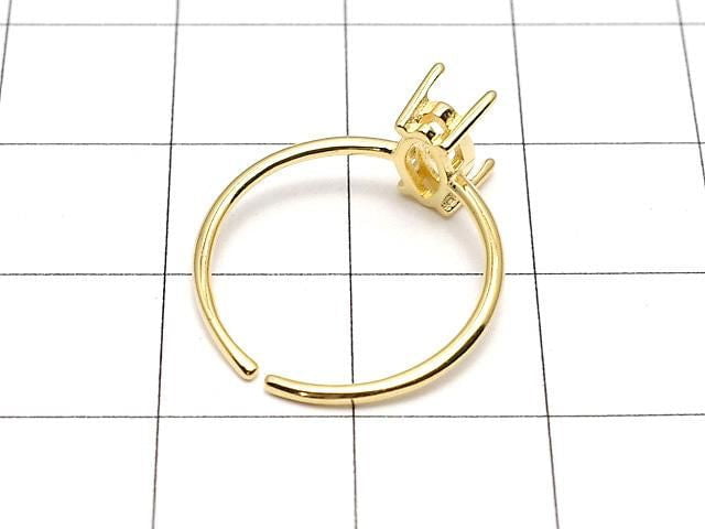 [Video] Silver925 Ring Frame (Prong Setting) Marquise Faceted 8x4mm 18KGP One Size Fits All 1pc