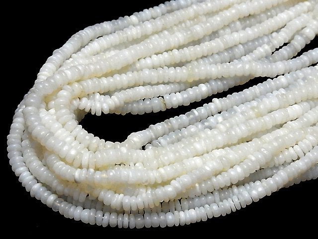 Weißer Opal Rondelle 4-5 mm 1 Strang Perlen (ca. 15 Zoll/38 cm)