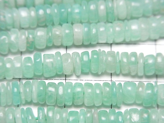 [Video]Amazonite AA+ Roundel (Heishi)5x5x2mm 1strand beads (aprx.15inch/38cm)