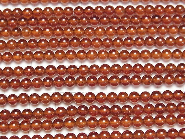 [Video]Hessonite Garnet AAA Round 4.5mm 1strand beads (aprx.15inch/38cm)