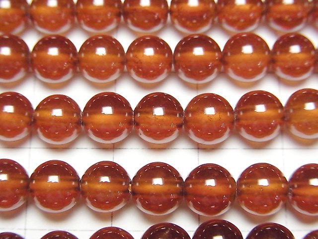 [Video]Hessonite Garnet AAA Round 6mm half or 1strand beads (aprx.15inch/38cm)