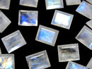 [Video]High Quality Rainbow Moonstone AA++ Loose stone Rectangle Faceted 10x8mm 2pcs