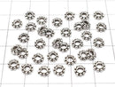Silver925 Rondelle Daisy6x6x1.5mm Oxidized Finish 5pcs