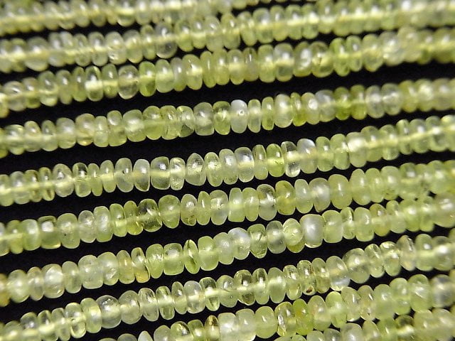 [Video]High Quality Chrysoberyl Cat's EyeAA++ Rondelle half or 1strand beads (aprx.17inch/42cm)