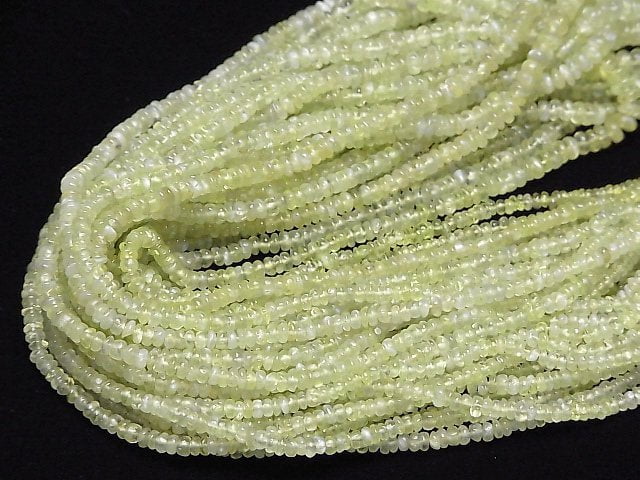 [Video]High Quality Chrysoberyl Cat's EyeAA+ Rondelle half or 1strand beads (aprx.17inch/42cm)